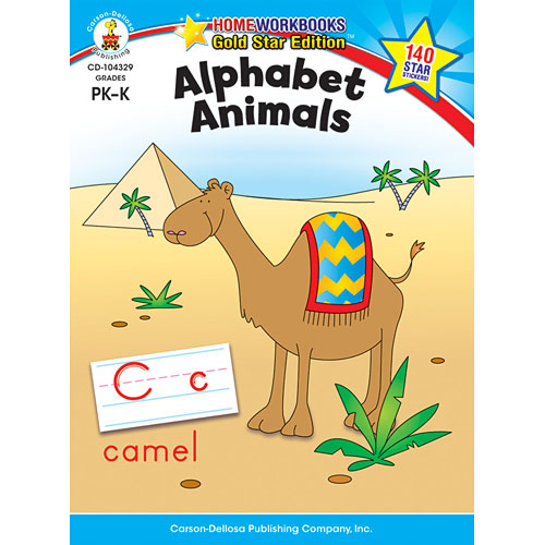 Alphabet Animals (Pk - K) Home Workbook - Gold Star Edition
