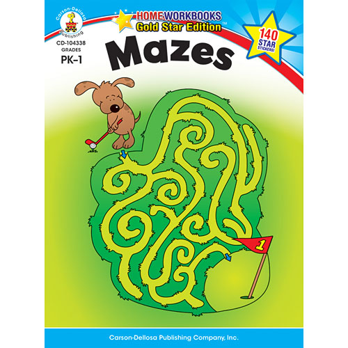 Mazes (Pk - 1) Home Workbook - Gold Star Edition