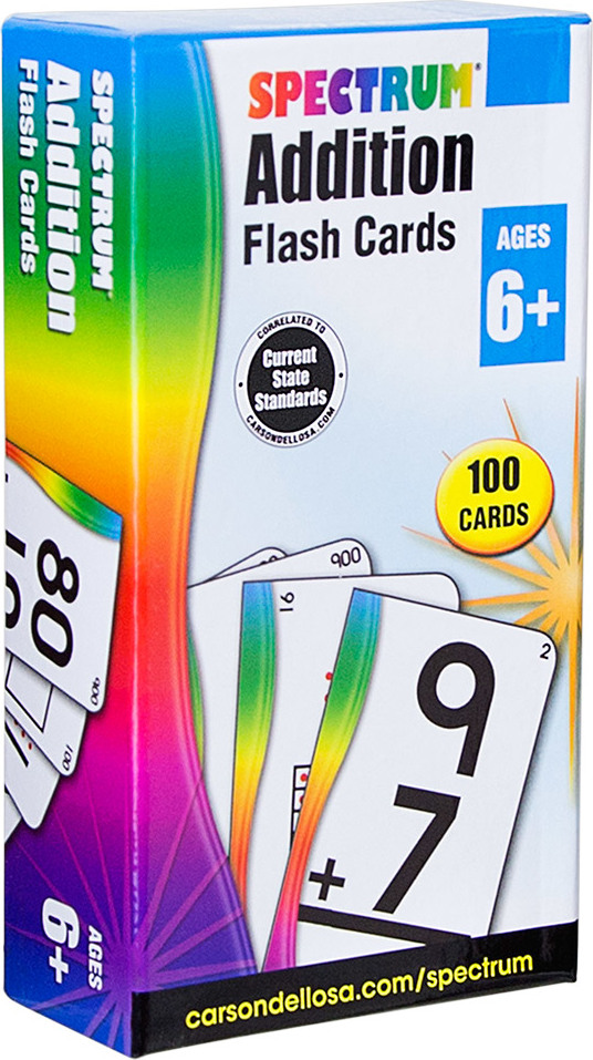 Spectrum Addition Flash Cards (Ages 6+)