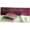 Folding Wood Chess & Checkers Set, 15", One Color