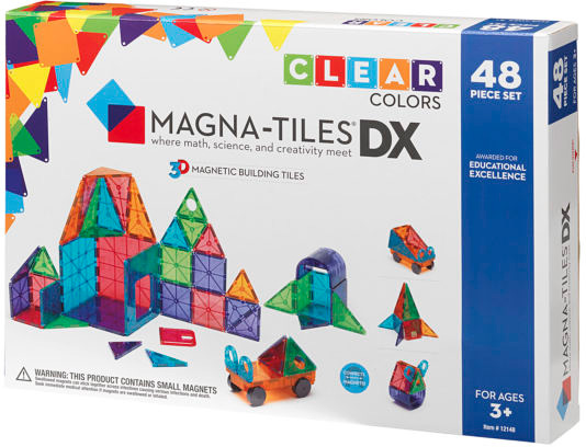 Magna-Tiles Clear Colors 48 Piece Dx Set