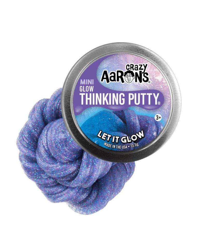 Crazy Aaron’s Thinking Putty – Let it Glow Mini Putty – Purple Cow Toys