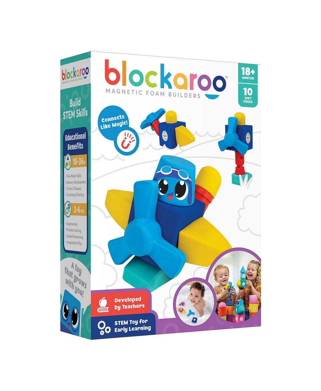 Blockaroo Magnetic Foam Builders Airplane