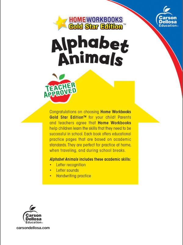 Alphabet Animals, Grades PK - K: Gold Star Edition
