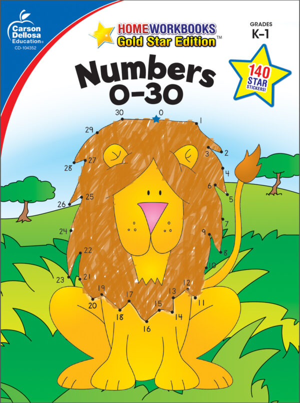 Numbers 0-30, Grades K - 1: Gold Star Edition