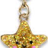 Gold Glitter Starfish Charm