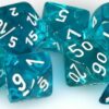 7-Set Cube Translucent Teal with White