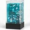 7-Set Cube Translucent Teal with White