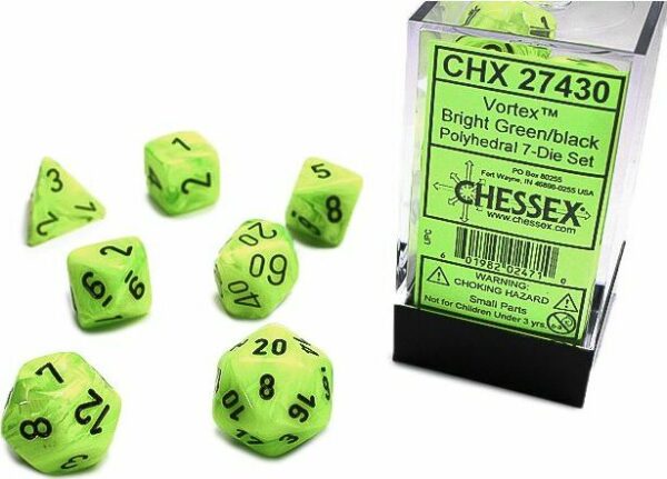 7-Set Cube Vortex Bright Green with Black