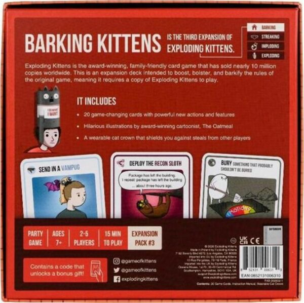 Exploding Kittens: Barking Kittens Expansion