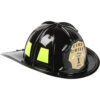 Jr. Firefighter Helmet, Black, Adj Youth Size