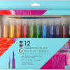 iHeart Art 12 Watercolors Pastels Brush, Color Paint In 1