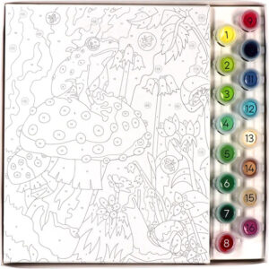 iHeartArt Paint by Numbers - Frog and Mushroom
