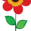 12" Red Sunflower with Leaves