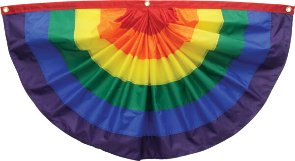 Pleated Fan Rainbow 2' x 4' Bunting