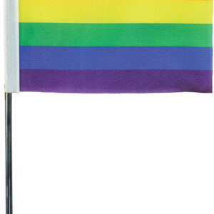 Printed Rainbow 4x6 Hand-Held Flag