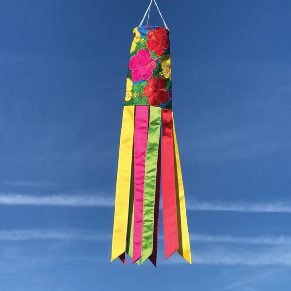 Tropical Flowers 40" Windsock