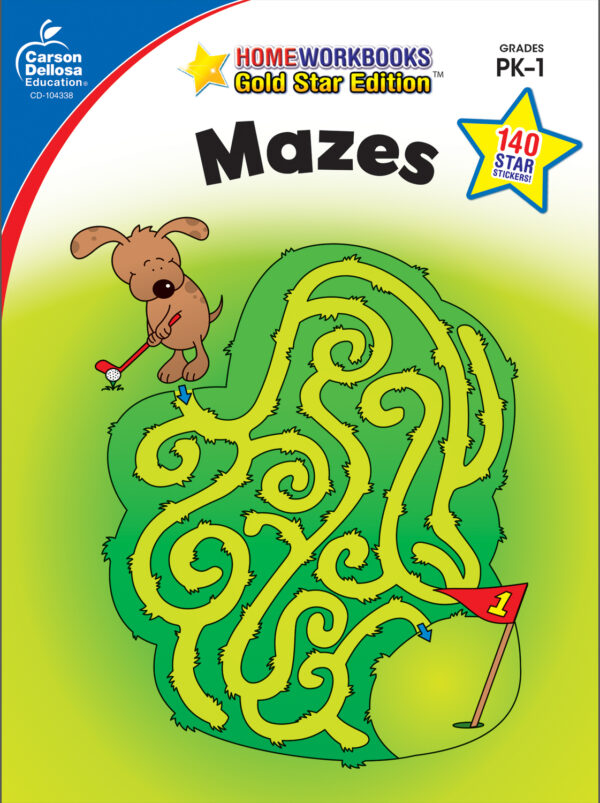 Mazes, Grades PK - 1: Gold Star Edition