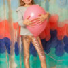 Love Life Metallic Leggings (Size 7-8) (Gold Metallic)