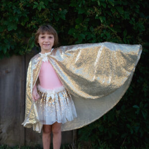 Gracious Gold Sequins Cape (Size 5-6)