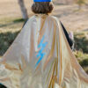 Reversible Blue Lightning Holographic Cape (Size 5-6)