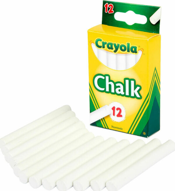 Crayola White Chalk - 12 Count