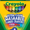 8 Ct Large Ultra-Clean Washable Crayons