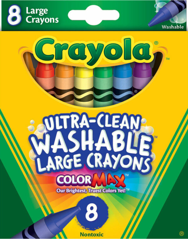 8 Ct Large Ultra-Clean Washable Crayons