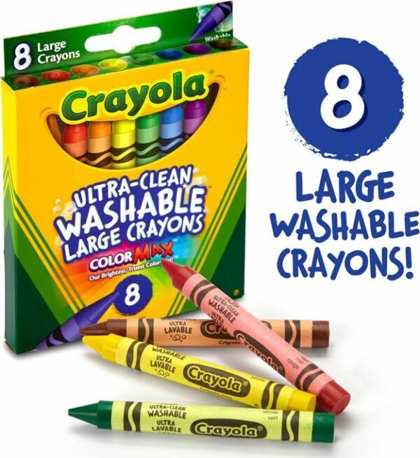 8 Ct Large Ultra-Clean Washable Crayons