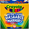 10 Ct Ultra-Clean Washable Bold, Broad Line, Color Max Markers