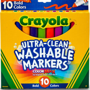 10 Ct Ultra-Clean Washable Bold, Broad Line, Color Max Markers