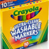 10 Ct Ultra-Clean Washable Bold, Broad Line, Color Max Markers