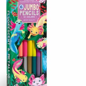 Axolotl 6 Jumbo Double-Sided Pencils