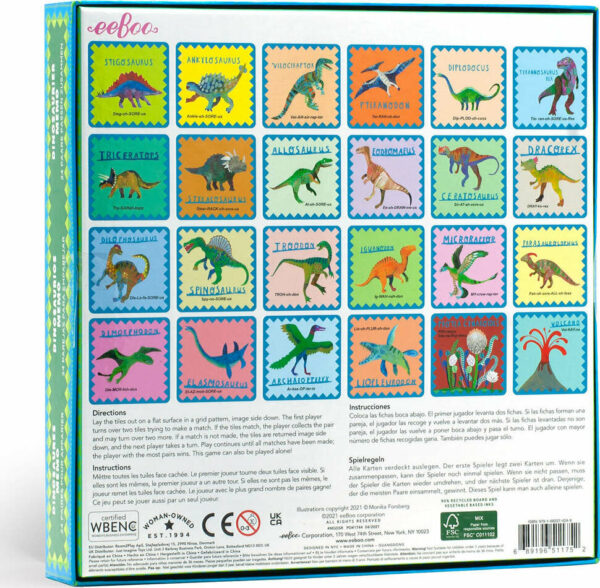 Shiny Dinosaur Memory and Matching Game