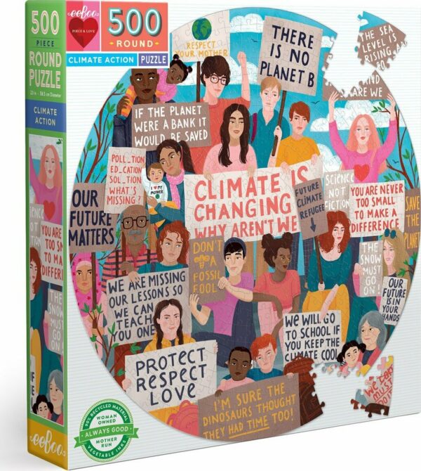 Climate Action 500 Piece Round Puzzle