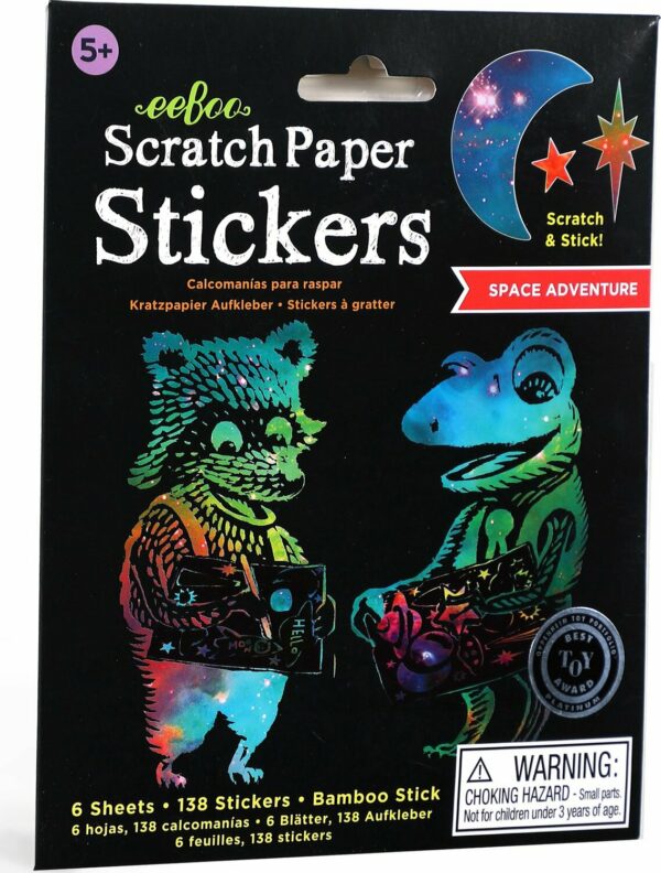 Galactic Space Scratch Paper Stickers