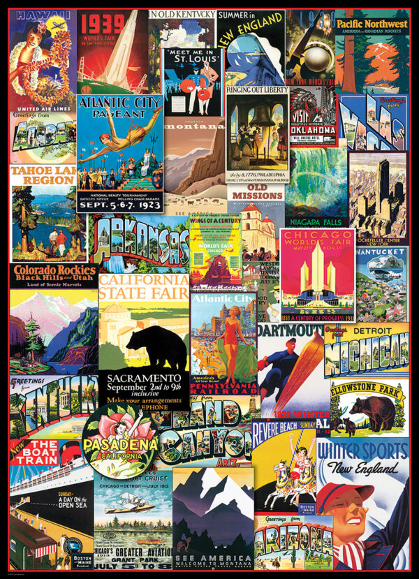 Travel USA Vintage Posters 1000-piece Puzzle