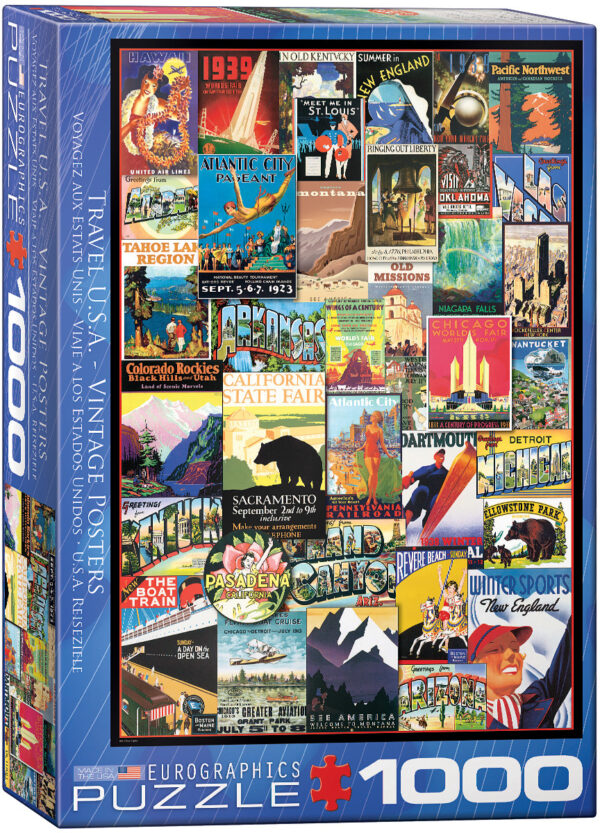 Travel USA Vintage Posters 1000-piece Puzzle