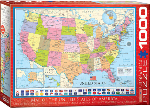 Map Of The Usa 1000-piece Puzzle