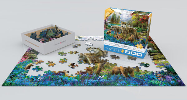 Wolf Lake Fantasy 500-Piece Puzzle (Small box)