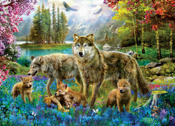 Wolf Lake Fantasy 500-Piece Puzzle (Small box)