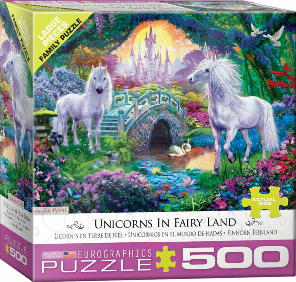 Unicorn Fairy Land 500-Piece Puzzle (Small box)