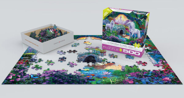 Unicorn Fairy Land 500-Piece Puzzle (Small box)