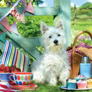 Puzzles Westie Dog Picnic, Family Oversize Puzzles 500-Piece Puzzle
