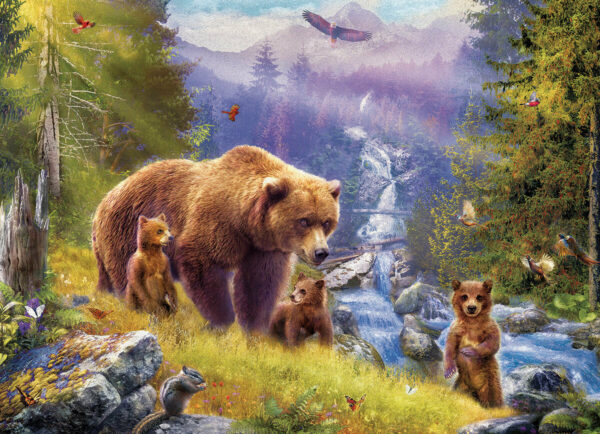 Grizzly Cubs 500-Piece Puzzle (Small box)