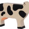 Cow, Standing, Black - Holztiger