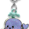 Glitter Whale Charm