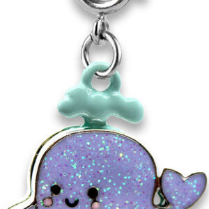 Glitter Whale Charm