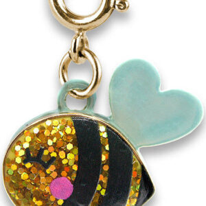 Gold Glitter Bee Charm