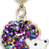 Gold Glitter Hedgehog Charm